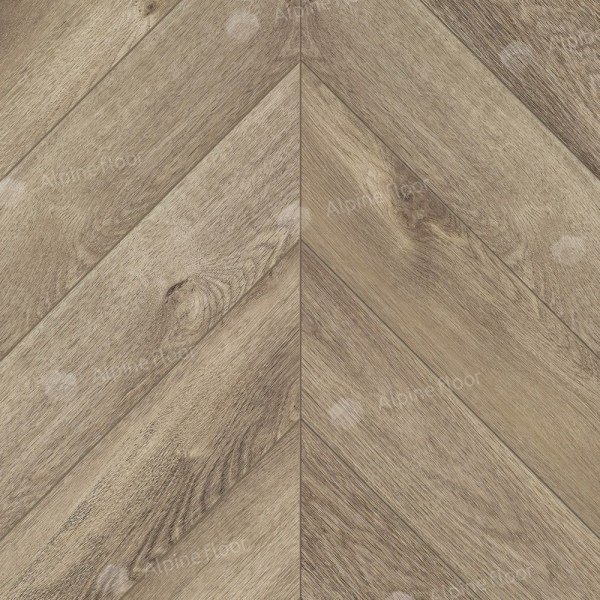 Кварц-винил SPC Alpine Floor ECO 18-3 Дуб Натуральный Отбеленный  Chevron